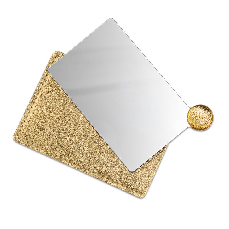 IBEET IBEET Unbreakable Stainless Steel Makeup MirrorsVanity Mirror Small for Purse Handbag Travel Rectangular Handheld Compact Pocket Mirror Tiny Wallet Mirror Plate for Makeup 