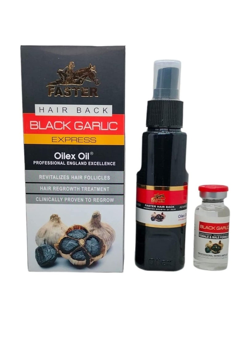 Faster - Hair Back Black Garlic Express Oilex Oil 100 Ml Black - Image 1