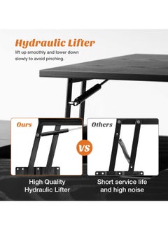Chulovs Chulovs Coffee Table, Lift Top Coffee Tables for Living Room, Office, Small Rising Wooden Dining Center Tables with Storage Shelf and Hidden Compartment, black  - Image 3