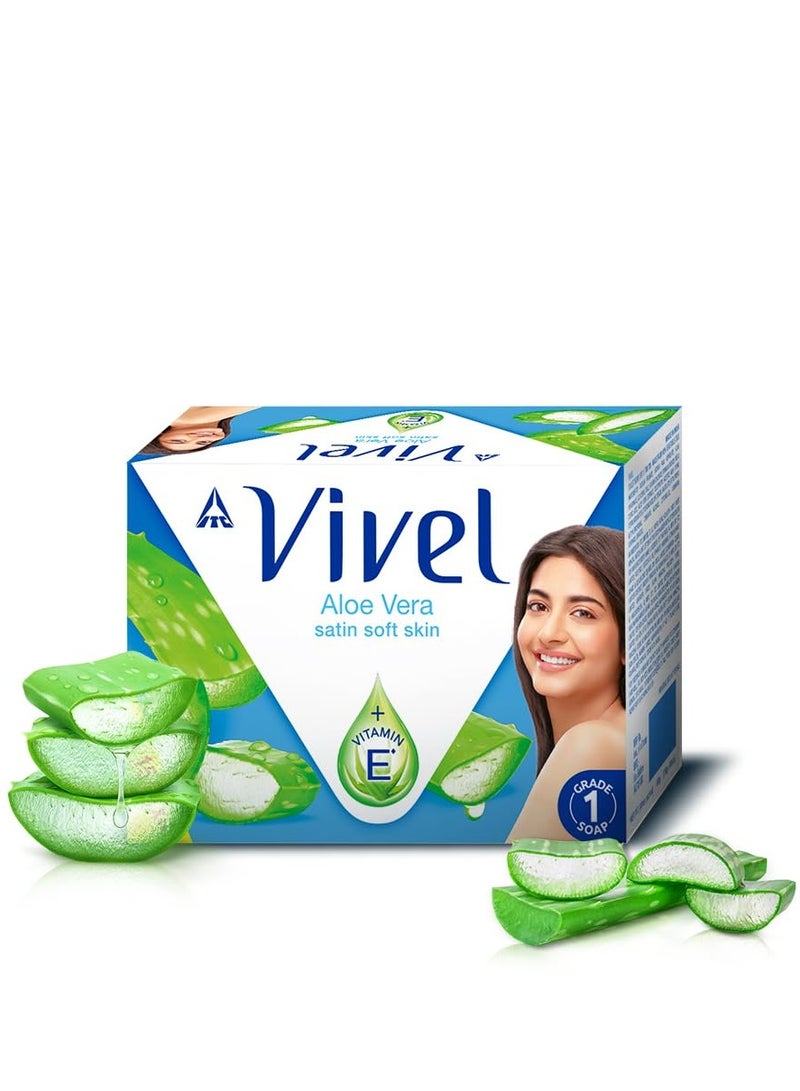 Vivel Aloe Vera Bathing Soap with Vitamin E Combo  150g - Pack of 4 - Image 1
