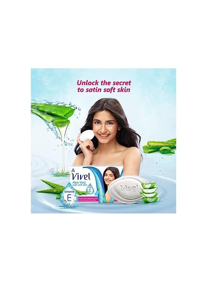 Vivel Aloe Vera Bathing Soap with Vitamin E Combo  150g - Pack of 4 - Image 4