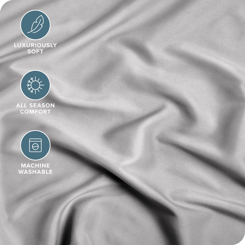 Bare Home Bare Home Fitted Bottom Sheet Twin XL Size - Premium 1800 Microfiber - Ultra-Soft Hotel Luxury - Deep Pocket - Durable and Long Lasting (Twin XL  Light Grey)  - Image 2