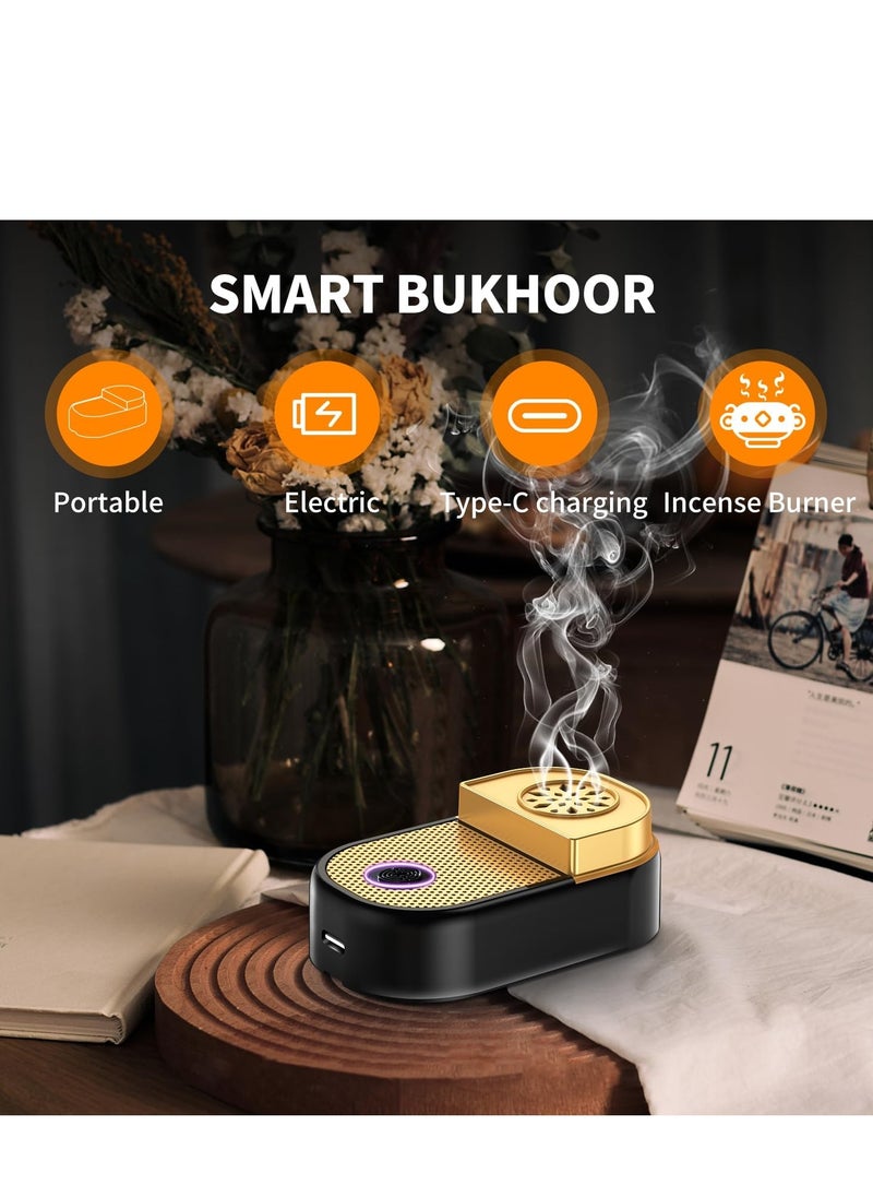 Handheld Electric Incense Burner Electric Bakhoor Arabic Incense Burner -Black