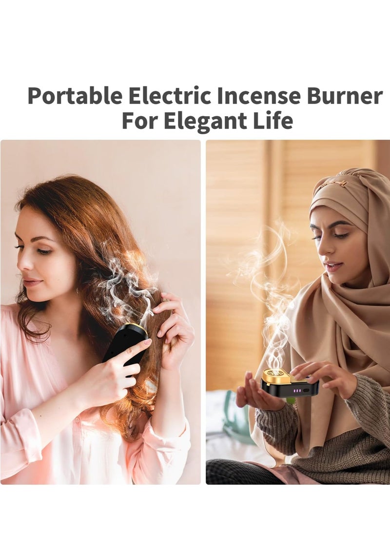 Handheld Electric Incense Burner Electric Bakhoor Arabic Incense Burner -Black