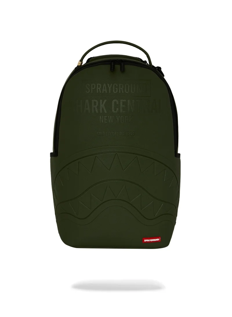 Sprayground SHARK CENTRAL EMBOSSED GREEN DLXSV BACKPACK