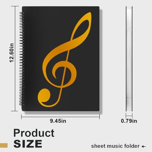shikaman Sheet Music Folder, Sheet Music Page 8.5X 11 Inches, Sheet Music Holder Allow Annotations,40 Pages Spiral Sheet Music Binder Organizer, Sheet Music Storage (1 Pack) - Image 4