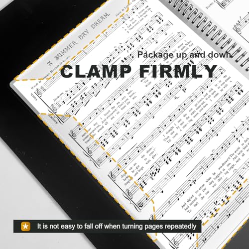 shikaman Sheet Music Folder, Sheet Music Page 8.5X 11 Inches, Sheet Music Holder Allow Annotations,40 Pages Spiral Sheet Music Binder Organizer, Sheet Music Storage (1 Pack) - Image 5