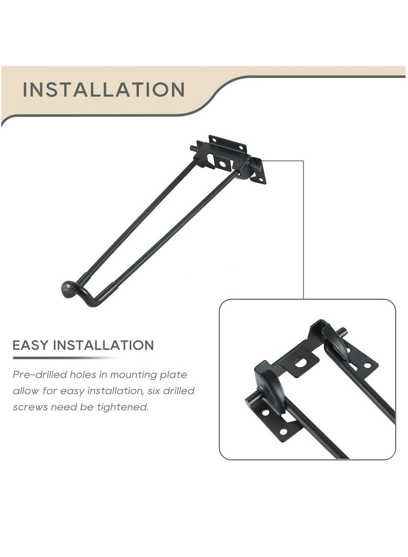 Heavy Duty Folding Table Legs 126 Inch Metal Furniture Feet for DIY Sofa Bed Cabinet 4PCS with Screws Black - Image 5