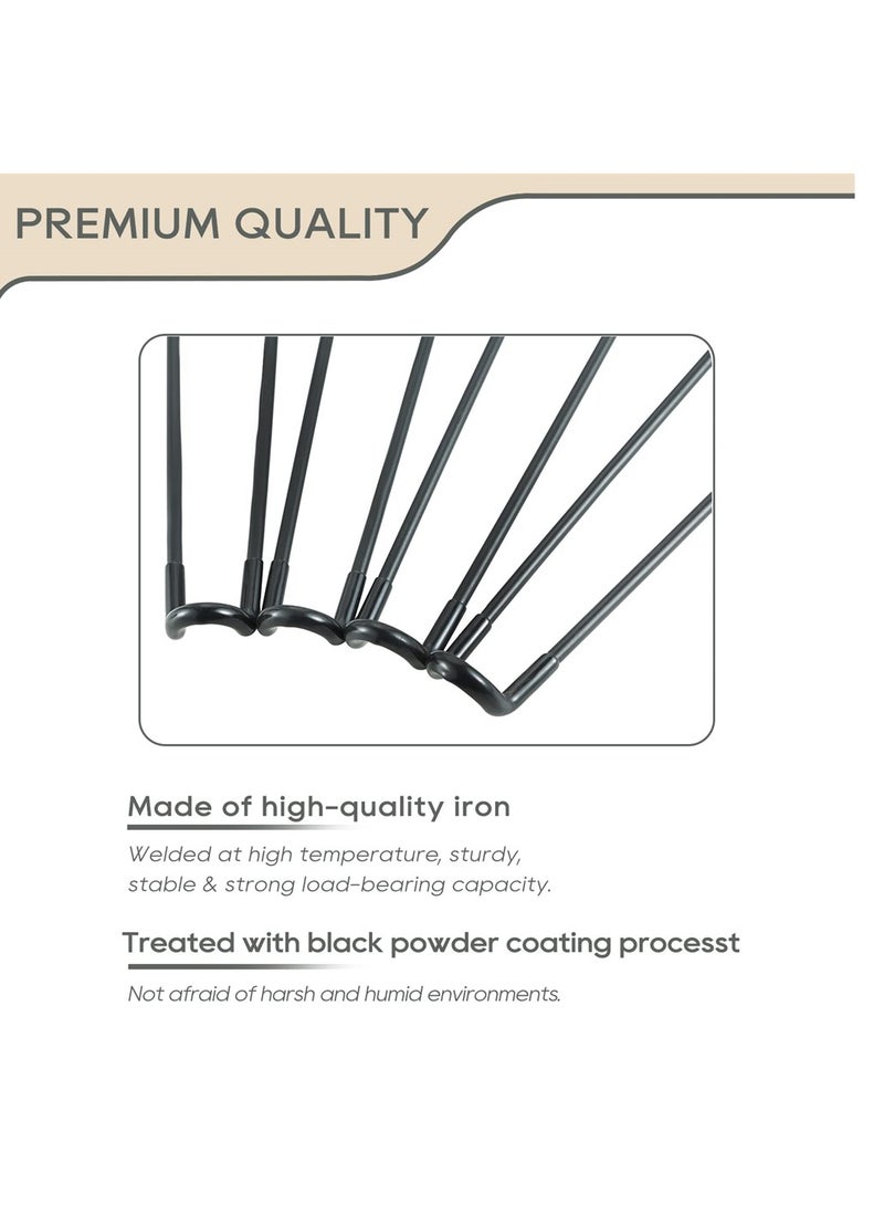 Heavy Duty Folding Table Legs 126 Inch Metal Furniture Feet for DIY Sofa Bed Cabinet 4PCS with Screws Black - Image 3