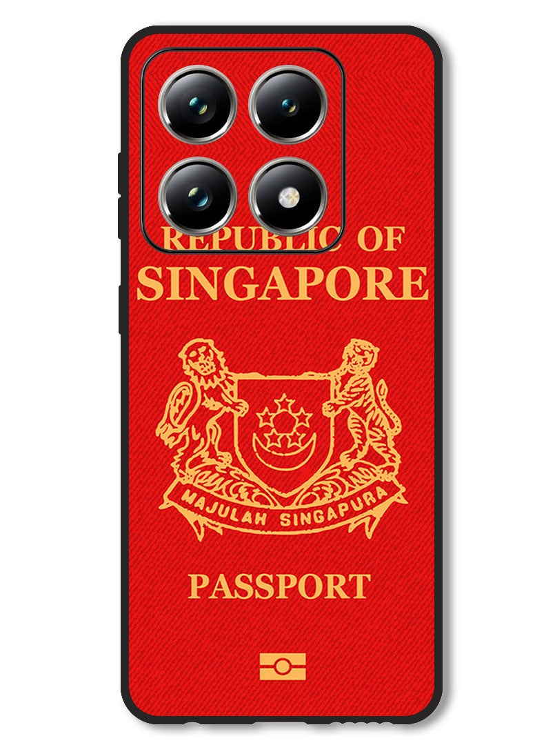 Theodor Case Compatible with Xiaomi 14T Protection Shockproof Bumper Cover Singapore Passport - Image 1