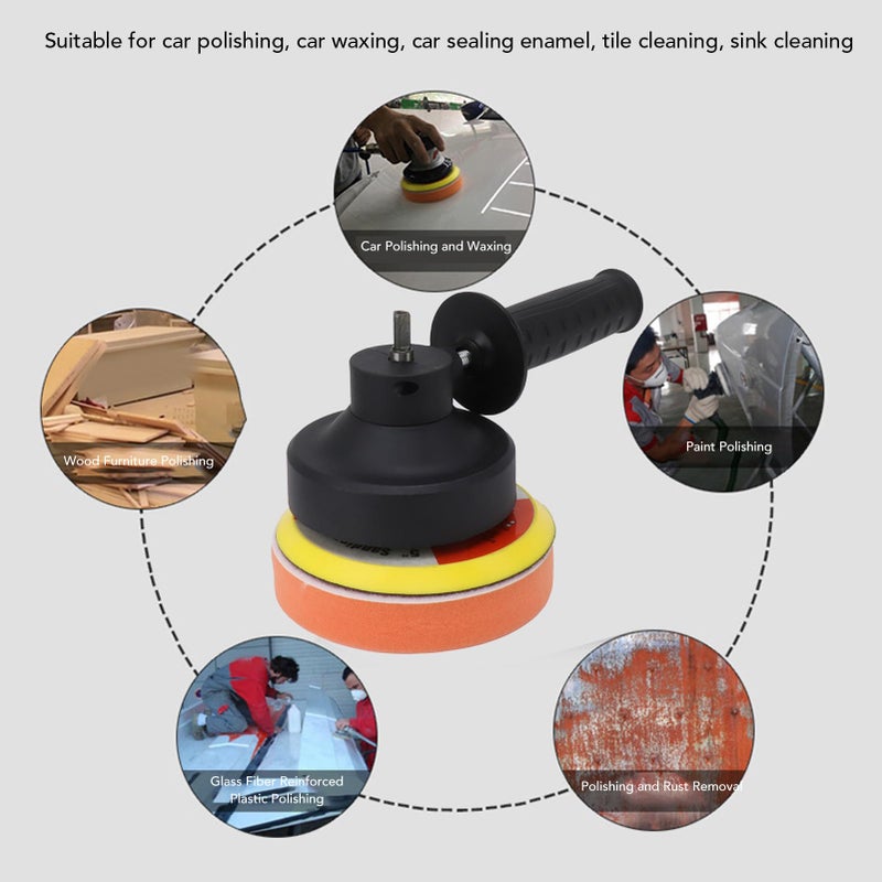 Car Polishing Pad Kit 5 Inch Drill Polishing Head For Car Waxing Sealing Glaze - Image 5