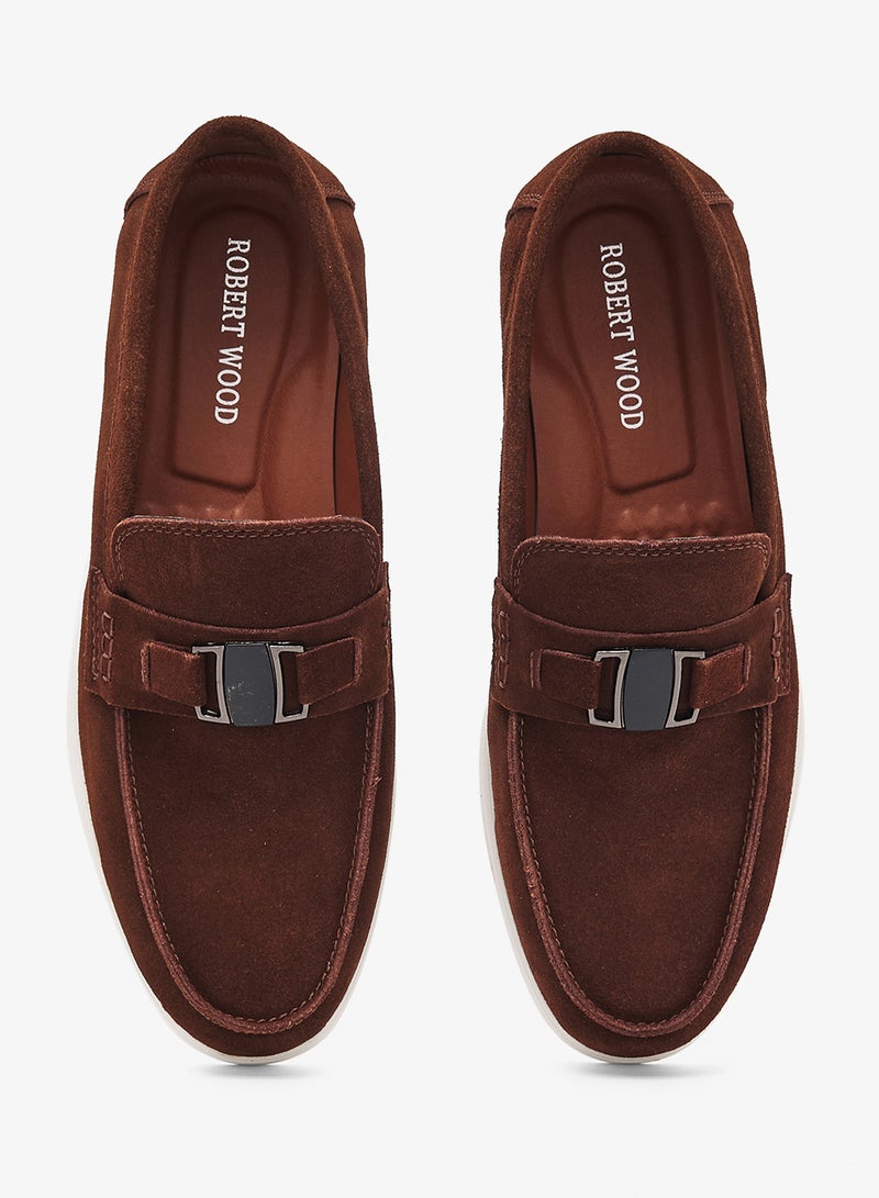 روبرت وود أحذية لوفرز جلد سويدي أصلي - Image 4