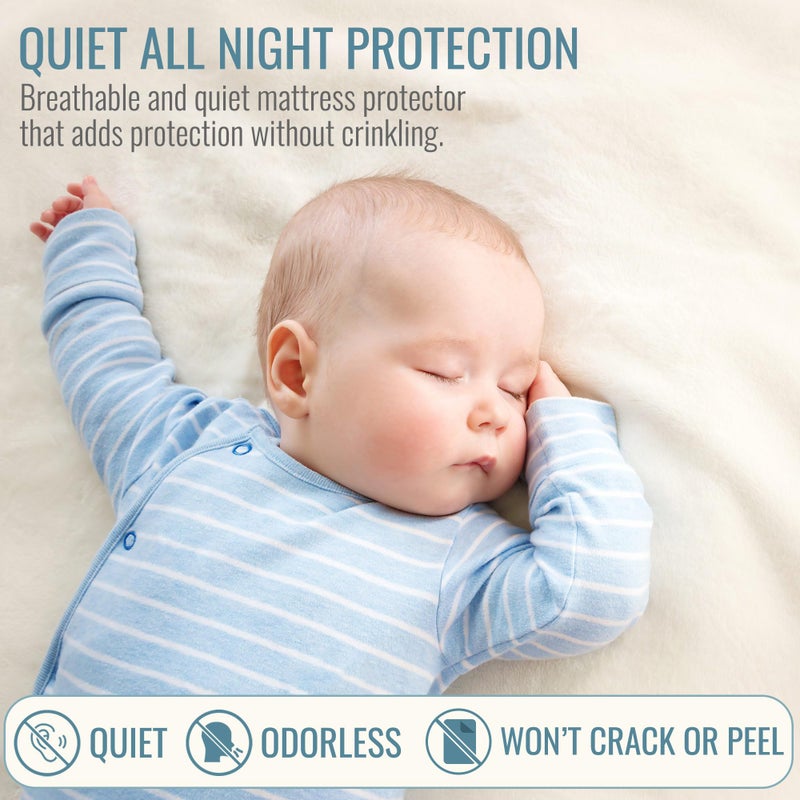 DMI DMI Waterproof Mattress Protector  Mattress Pad  Waterproof Mattress Cover  Bed Pad and Bed Cover  Encased Zippered Fit  Queen (Pack of 1)  White  - Image 4