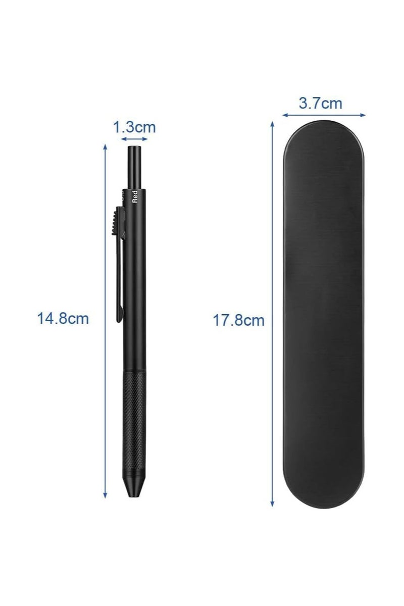 INSIJAM 4 in 1 Multicolor Pen Metal Cased Multifunction Pen with Gravity Sensor 0.7mm 3 Color Ballpoint and 0.7mm Mechanical Pencil Comes with Metal Pencil Case - Image 5