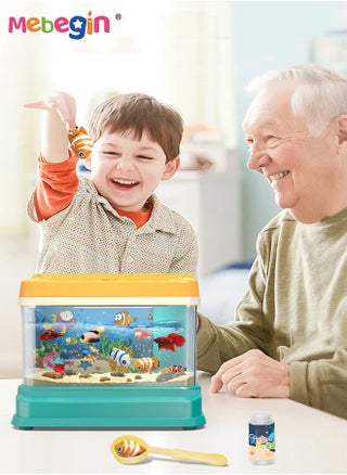 Aquarium Fishing Toy with Water Circulation System, Light and Music, Fish Tank Building Set with 1 Bottle of Fish Feed, 2 Two Moving Fish, 2 Fishing Poles and Other Accessaries, Fun to Play with Friends and Family - pzsku/Z7B0FC41C836BB95D9A4FZ/45/_/1727591953/82bc8802-518b-4cb4-b572-039d8d67ff8c