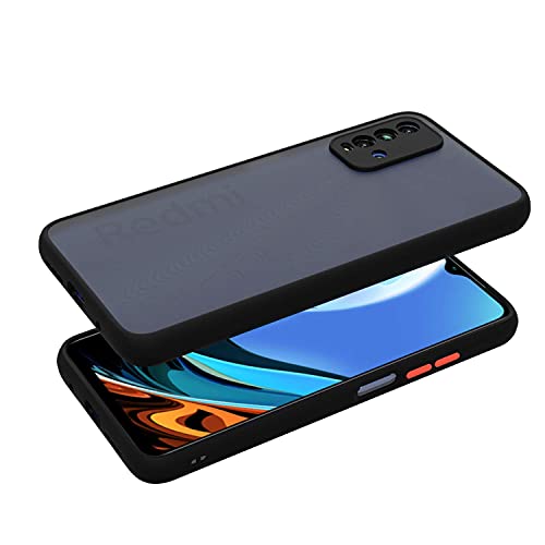 Winble Back Case Cover for Redmi 9 Power Back Cover Slim Camera Protection Shockproof Anti-Slip Grip PC TPU Smock Back Cover for Redmi 9 Power (Black) - Image 5