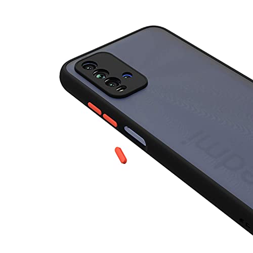 Winble Back Case Cover for Redmi 9 Power Back Cover Slim Camera Protection Shockproof Anti-Slip Grip PC TPU Smock Back Cover for Redmi 9 Power (Black) - Image 2