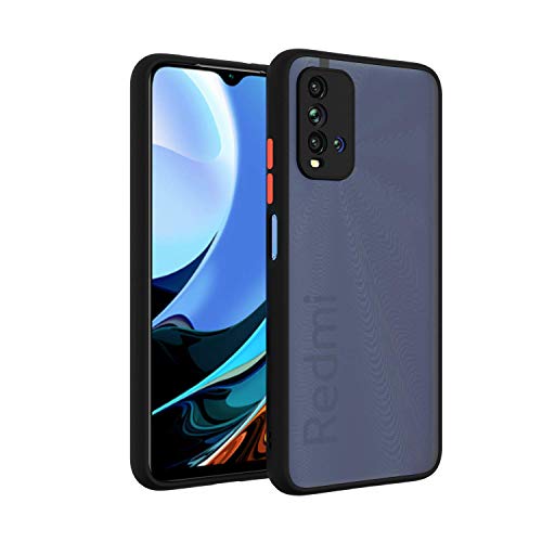 Winble Back Case Cover for Redmi 9 Power Back Cover Slim Camera Protection Shockproof Anti-Slip Grip PC TPU Smock Back Cover for Redmi 9 Power (Black) - Image 1