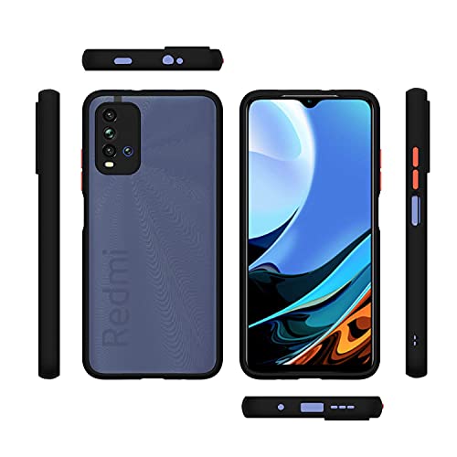 Winble Back Case Cover for Redmi 9 Power Back Cover Slim Camera Protection Shockproof Anti-Slip Grip PC TPU Smock Back Cover for Redmi 9 Power (Black) - Image 3