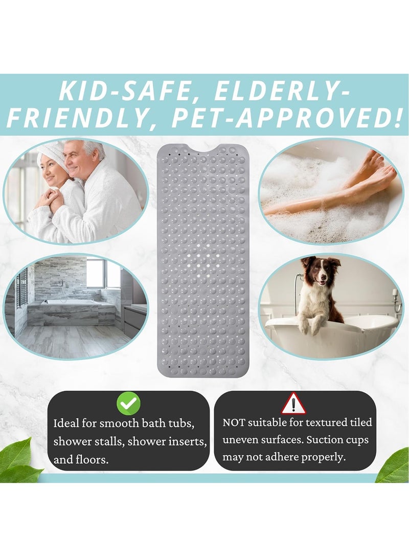 DURKU Anti-Slip Thickened Bath Mat Bathtub Mat Soft Safe Shower Bath Massage Mat With Suction Cups Non-Slip Bath Mat For Wet Floor For Elderly  Kids - Image 5