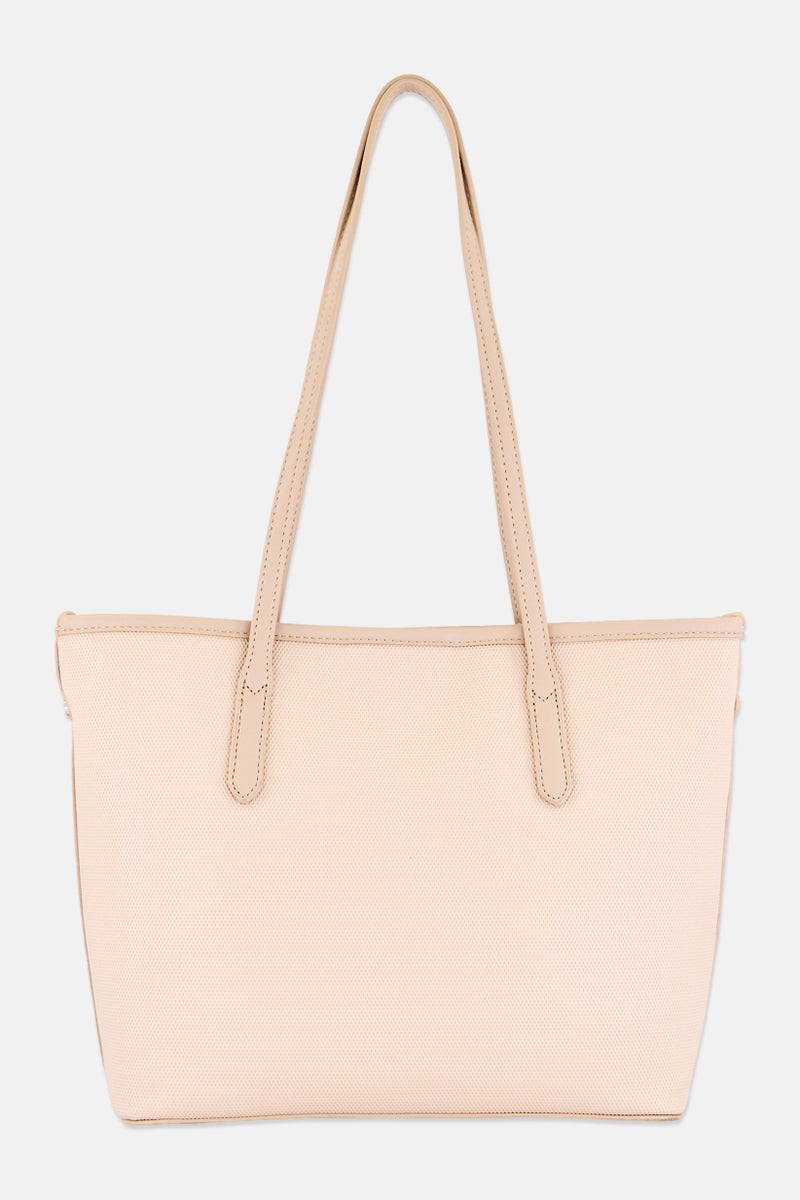 SISLEY Women Brand Logo Shoulder Bag, Peach - Image 3