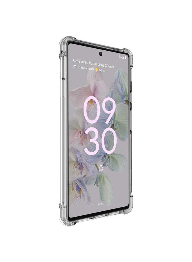 Case Cover For Google Pixel 6a IMAK All-inclusive Shockproof Airbag TPU Phone Case with Screen Protector(Transparent)