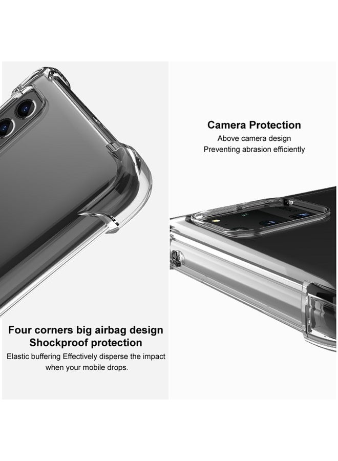 Case Cover For Google Pixel 6a IMAK All-inclusive Shockproof Airbag TPU Phone Case with Screen Protector(Transparent)