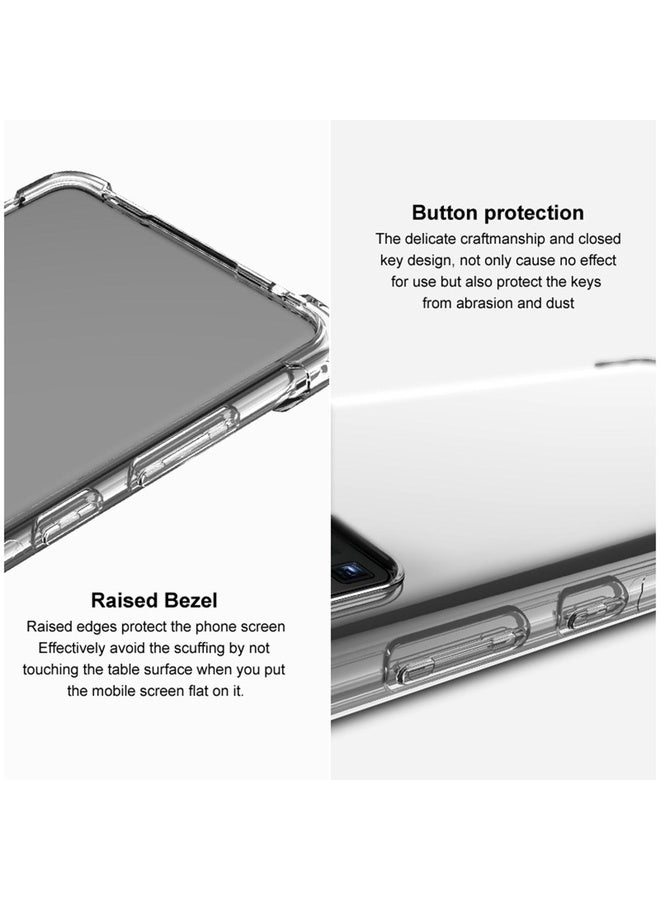 Case Cover For Google Pixel 6a IMAK All-inclusive Shockproof Airbag TPU Phone Case with Screen Protector(Transparent)