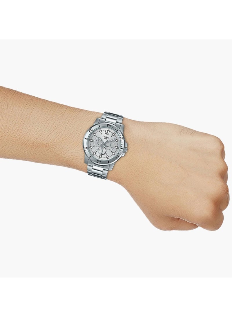 Casio Men's Watch - MTP-VD300D-7EUDF Silver Dial, Silver Band - Image 4