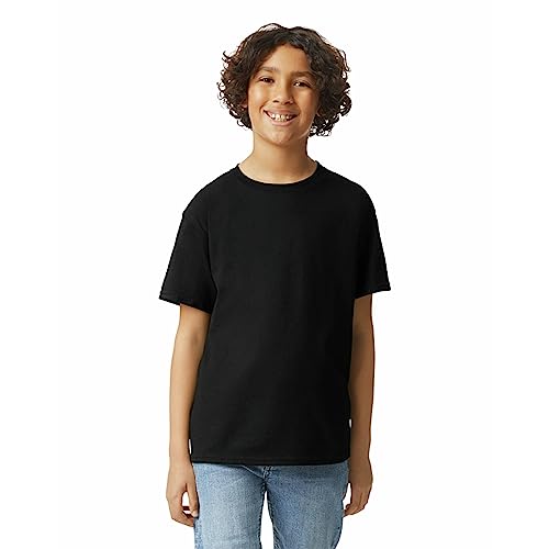 Gildan Youth Ultra Cotton T-Shirt, Style G2000B, 2-Pack, Black, Large - Image 2