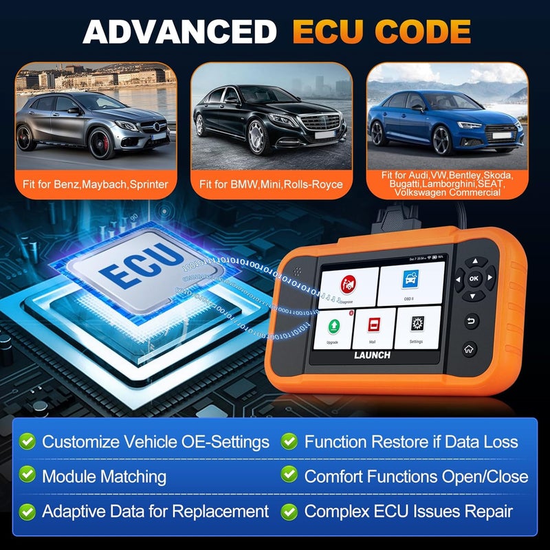 LAUNCH X431 Creader Elite 2.0 BBA fit for BMW, Benz, Audi Series, 2025 Bidirectional Scan for Cars,100+ Services, Full System OBD2 Scanner, ECU Coding, Battery Registration, Lifetime Free Update - Image 2