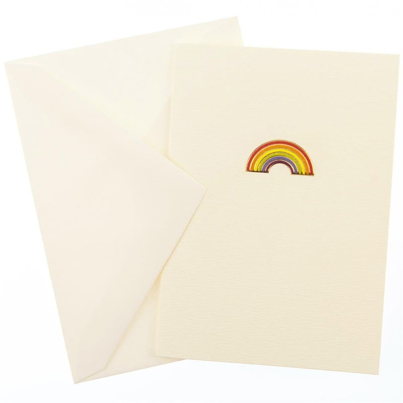 Graphique Rainbow La Petite Presse Boxed Notecards - 10 Embellished Gold Foil Rainbow Blank Cards with Matching Envelopes and Storage Box, 3.25" x 4.75" (L1332CB) - Image 2
