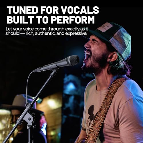 Phenyx Pro Vocal Microphone Supercardioid Dynamic Mic with 164 ft XLR Cable Mic Clip Storage Bag Wired Handheld Microphone for Singing Stage Studio Karaoke PM26S - Image 3