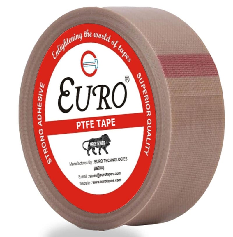 Euro ® PTFE Coated Tape for heat sealing machines | Color light brown 10 Meters (01 Inches) - Image 1