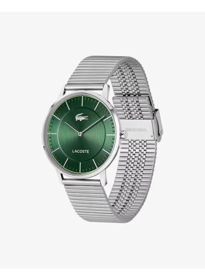 لاكوست ساعة كوارتز بعقارب وسوار فولاذي