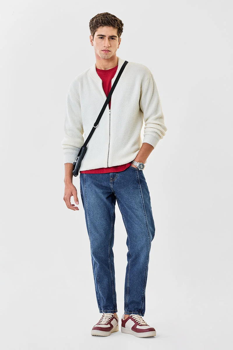 SNITCH جاكيت بسحاب من نسيج محبوك أساسي