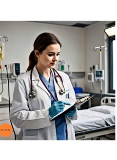 زالكون قفازات Zalcoon Nitrile Exam، زرقاء، خالية من البودرة، خالية من اللاتكس، مثالية للمطاعم والصالونات والمطبخ والتنظيف وإعداد الطعام (عبوة واحدة × 100 قطعة)  - Image 2