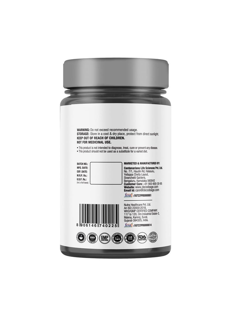Decode Age Decode Age  Fisetin Supplement Strawberry extract Eliminates damaged cells , Boost cellular health, Enhances cardiovascular health, Nurtures skin 30 vegan capsules.  - Image 3