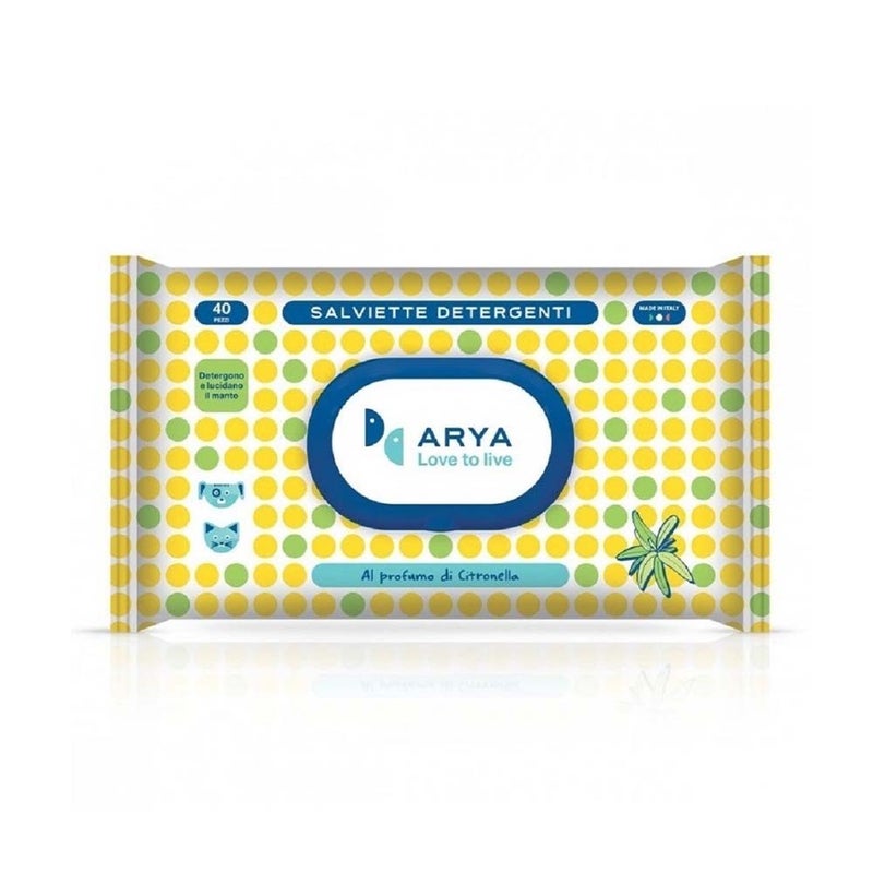 Aryaa Arya Wet Wipes Lemongrass Scent - 40 Wipes
