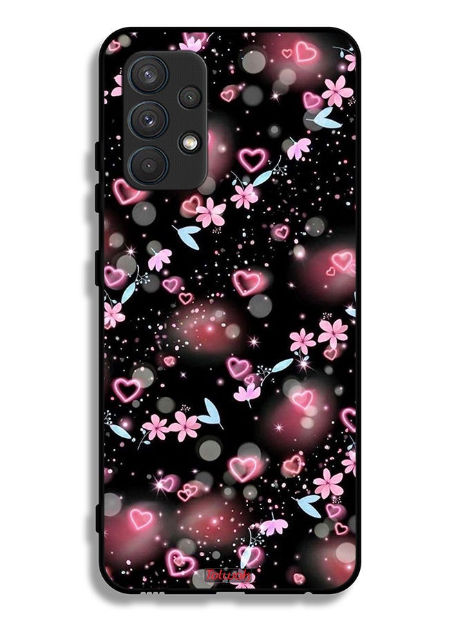 Tolwak غطاء حماية لهاتف Samsung Galaxy A32 4G برسومات قلوب وزهور صغيرة - Image 1