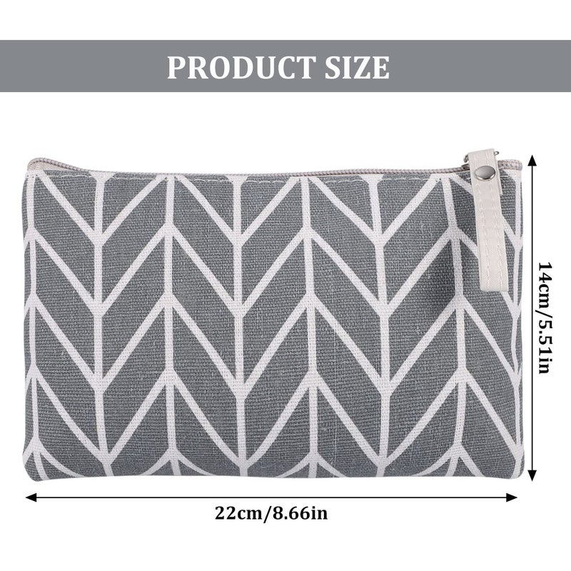 SUMAJU 4 Pcs Canvas Cosmetic Bag, Multi-Function Travel Makeup Bag Cosmetic Pouch with Zipper Travel Toiletry Bag Travel Size Toiletries Christmas Gifts Stocking Stuffers for Women - Image 2