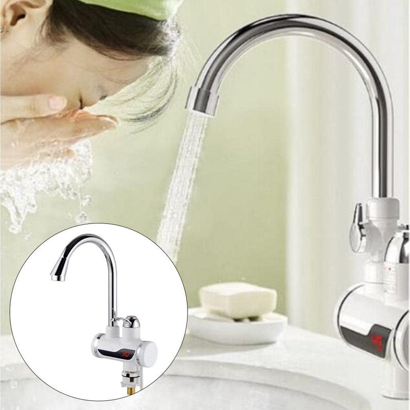 klarako Tankless Electric Water Heater with Temperature Display, Shower Heater Water Heating Tap for Home and Bathroom Facilities  Under Adapter - Image 5