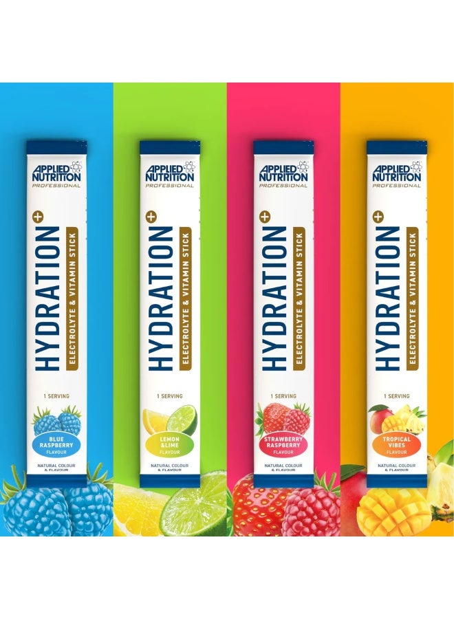 Applied Nutrition Hydration+ Electrolyte & Vitamin Sticks, Blue Raspberry, 7 Single-Serve Sticks – Sugar-Free, Energy & Recovery Support - Image 2