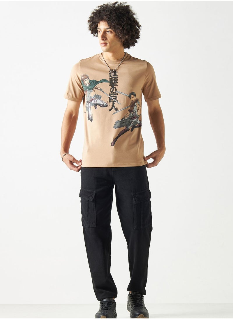 SP Characters Titan Print Crew Neck T-Shirt  - Image 4