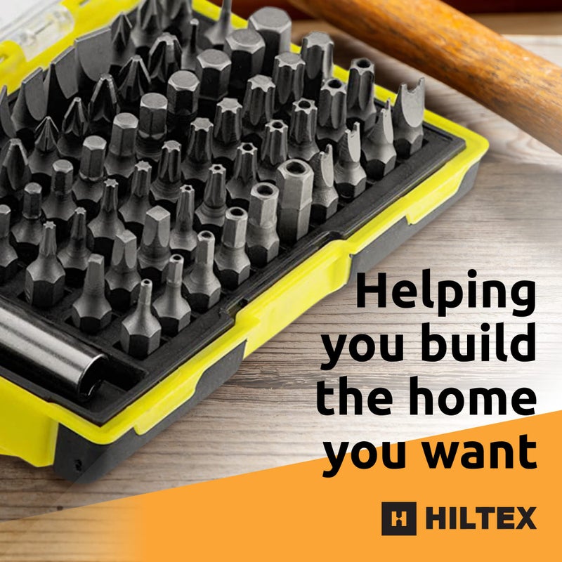 Hiltex 10060 Security Bit Set with Magnetic Extension Adapter, 61 Piece | 1/4-Inch Hex Shank | CR-V Steel - Image 5