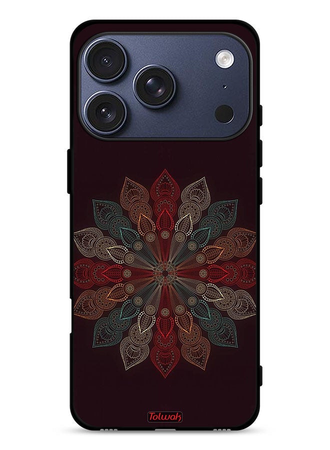Tolwak Apple iPhone 17 Pro Protective Case Cover Mandala Flower Art - Image 1