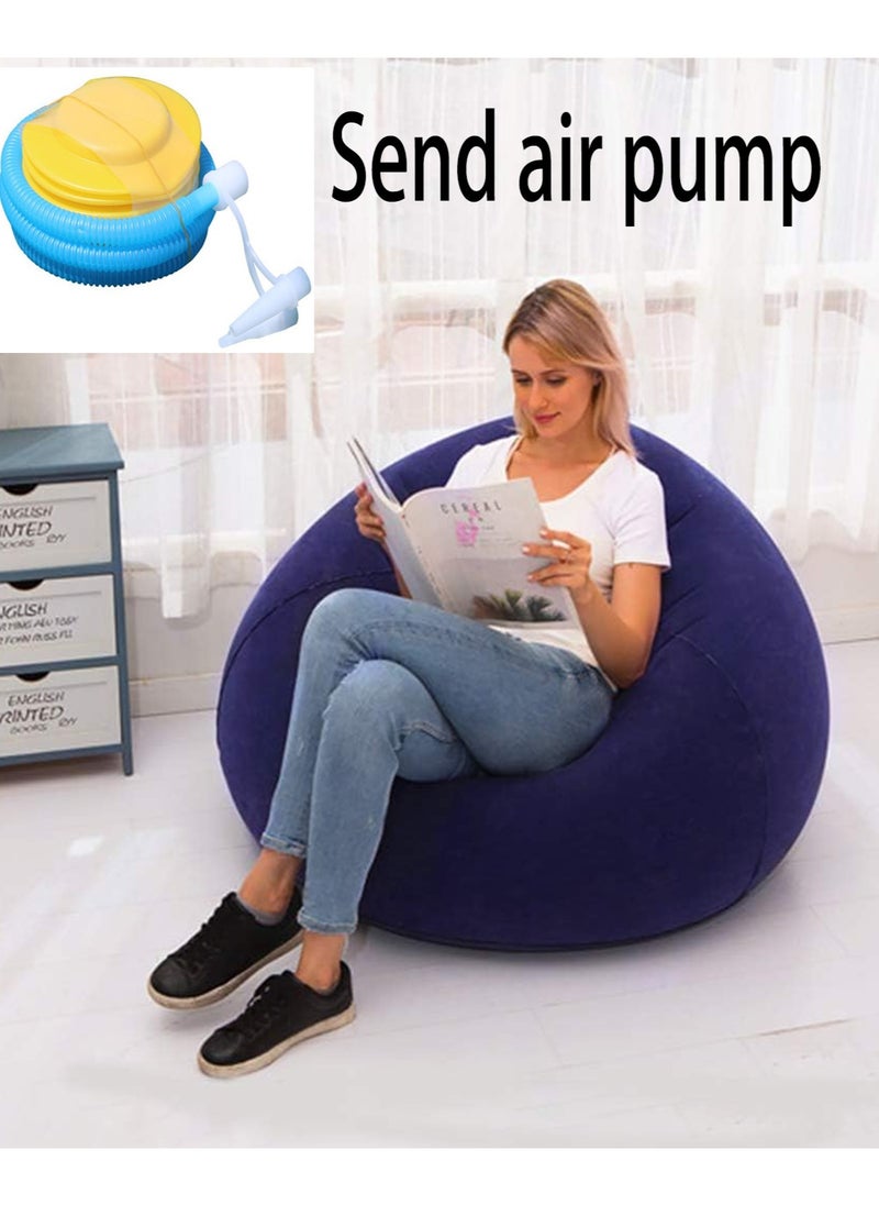 Beanless Bag Inflatable Lounge Chair , Air Sofa Outdoor Inflatable Lazy Sofa Chair 110x110x85cm