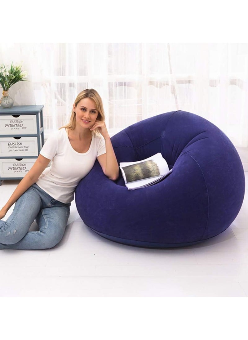 Beanless Bag Inflatable Lounge Chair , Air Sofa Outdoor Inflatable Lazy Sofa Chair 110x110x85cm