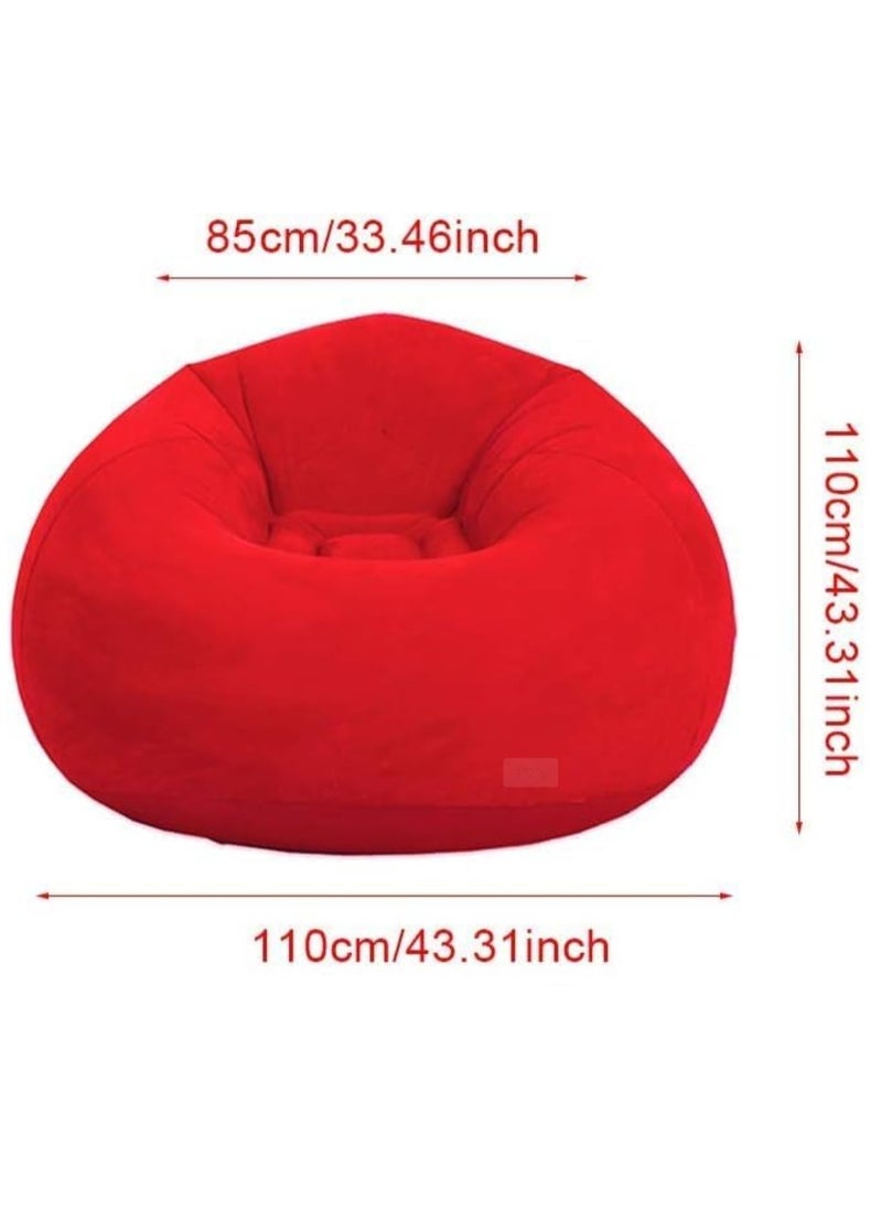 Beanless Bag Inflatable Lounge Chair , Air Sofa Outdoor Inflatable Lazy Sofa Chair 110x110x85cm