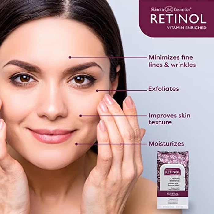 RETINOL LIVAURA Retinol Anti-Aging Cleansing Towelettes – All-in-One Cleanser, Toner & Makeup Remover in a Convenient Pre-Moistened Wipe – On-The-Go Exfoliating, Toning & Hydrating Leaves Skin Clean - Image 4